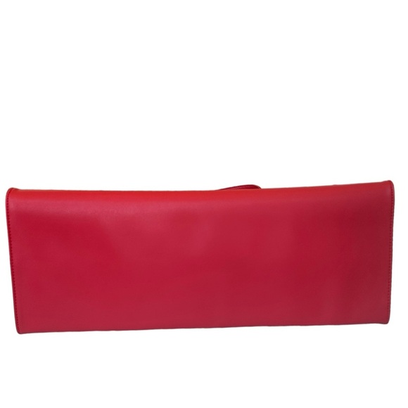 Telfar Large Shopping Bag Red Vegan Leather Tote - Picture 8 of 14